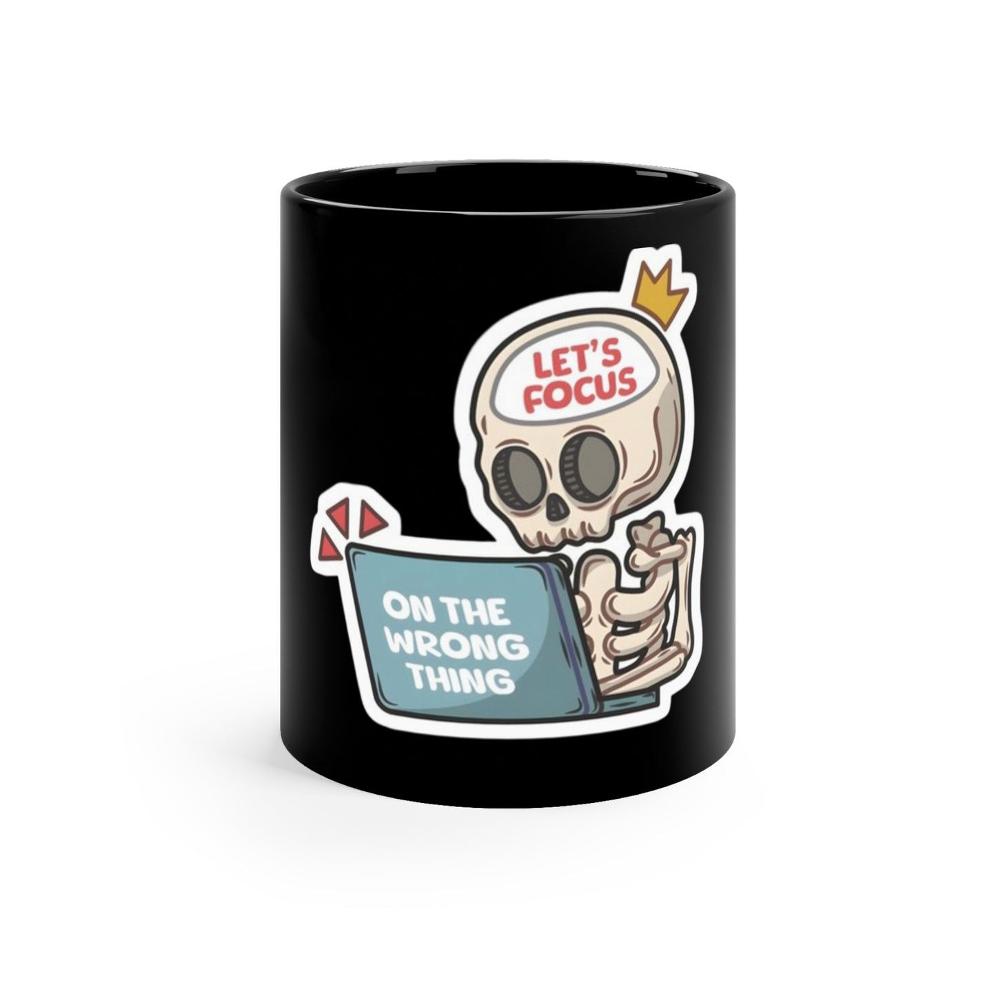 Let’s Focus on the Wrong Thing – Quirky Skeleton Mug, 11oz